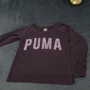 Purple Puma crewneck, size small